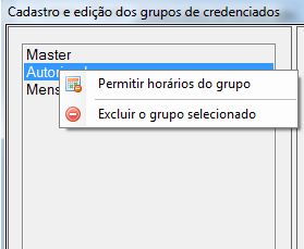 horários do grupo