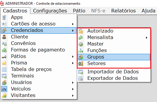 Grupos de credenciado