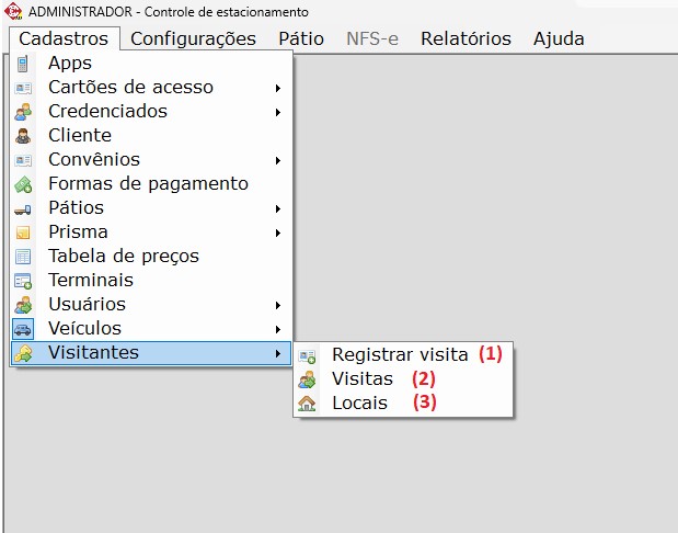 Menu visitantes