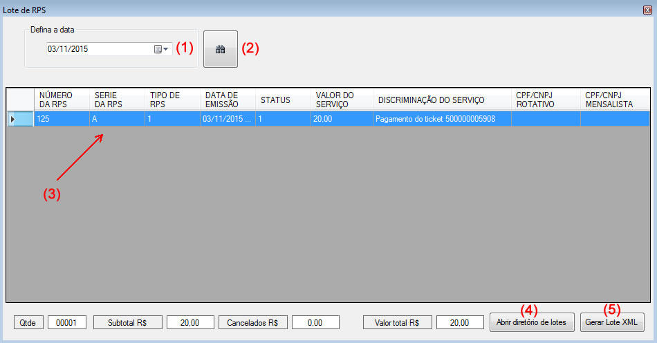 Lote de RPS