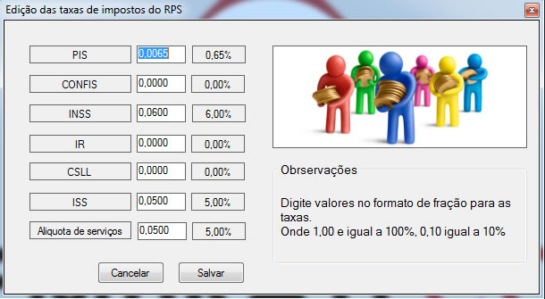 Taxa de impostos